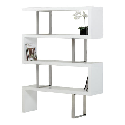 Maze Modern White High Gloss Bookcase - image 4