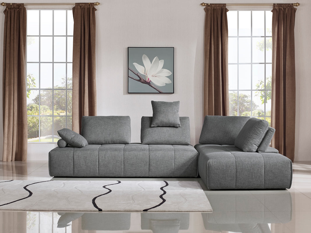Edgar - Modern Grey Fabric Modular Sectional Sofa - image 2