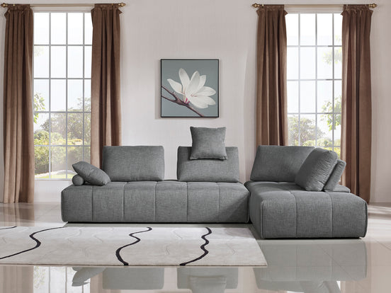 Edgar - Modern Grey Fabric Modular Sectional Sofa - image 2