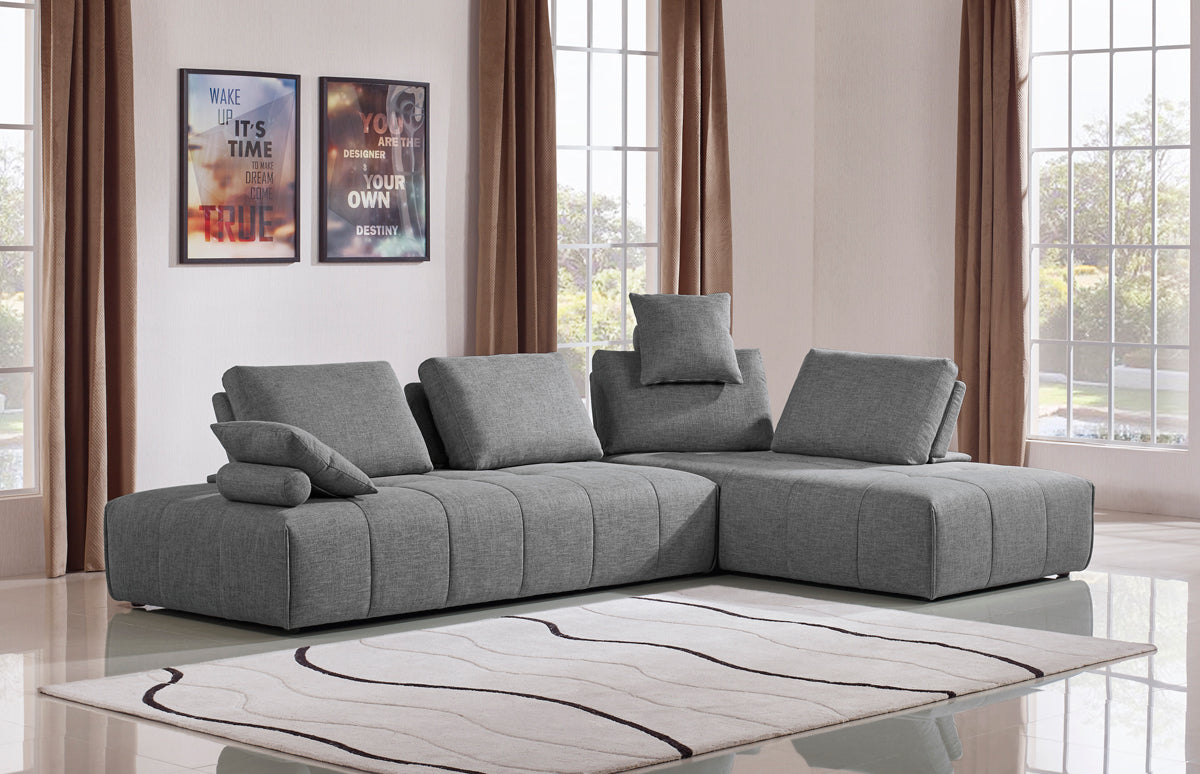 Edgar - Modern Grey Fabric Modular Sectional Sofa - image 4