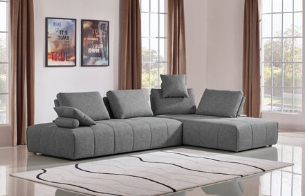 Edgar - Modern Grey Fabric Modular Sectional Sofa - image 4