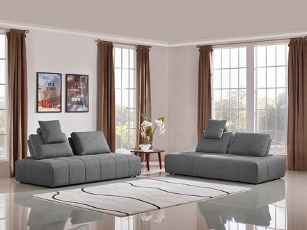 Edgar - Modern Grey Fabric Modular Sectional Sofa - image 3