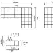 Edgar - Modern Grey Fabric Modular Sectional Sofa - image 5