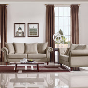 Nadine Transitional Beige Fabric Loveseat - image 2
