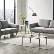 Benham Modern Grey Fabric Sofa