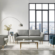 Benham Modern Grey Fabric Sofa - image 2