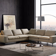 Cascade - Modern Beige Fabric U Shaped Sectional Sofa - image 3