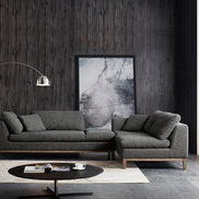 Hickman - Modern Dark Grey Fabric Right Facing Sectional Sofa - image 2