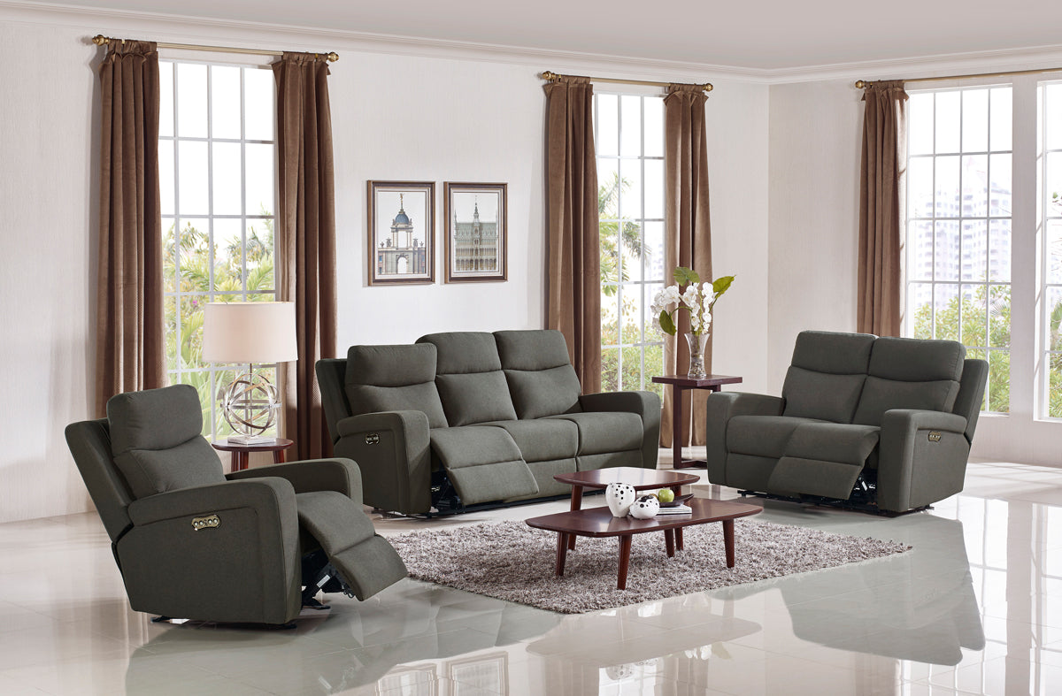 Shaw Modern Grey Fabric Recliner Chair - image 4