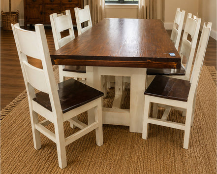 Mesa Cuadrada 7 Pc. Walnut White