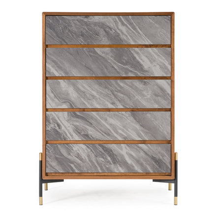 Metcalf - Mid-Century Walnut & Grey Chest