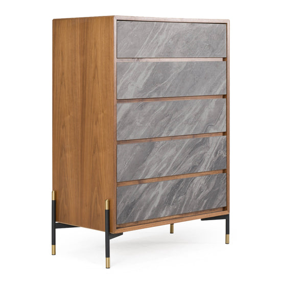 Metcalf - Mid-Century Walnut & Grey Chest - image 2
