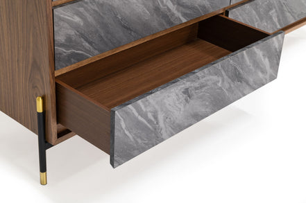 Metcalf - Mid-Century Walnut & Grey Dresser - image 2