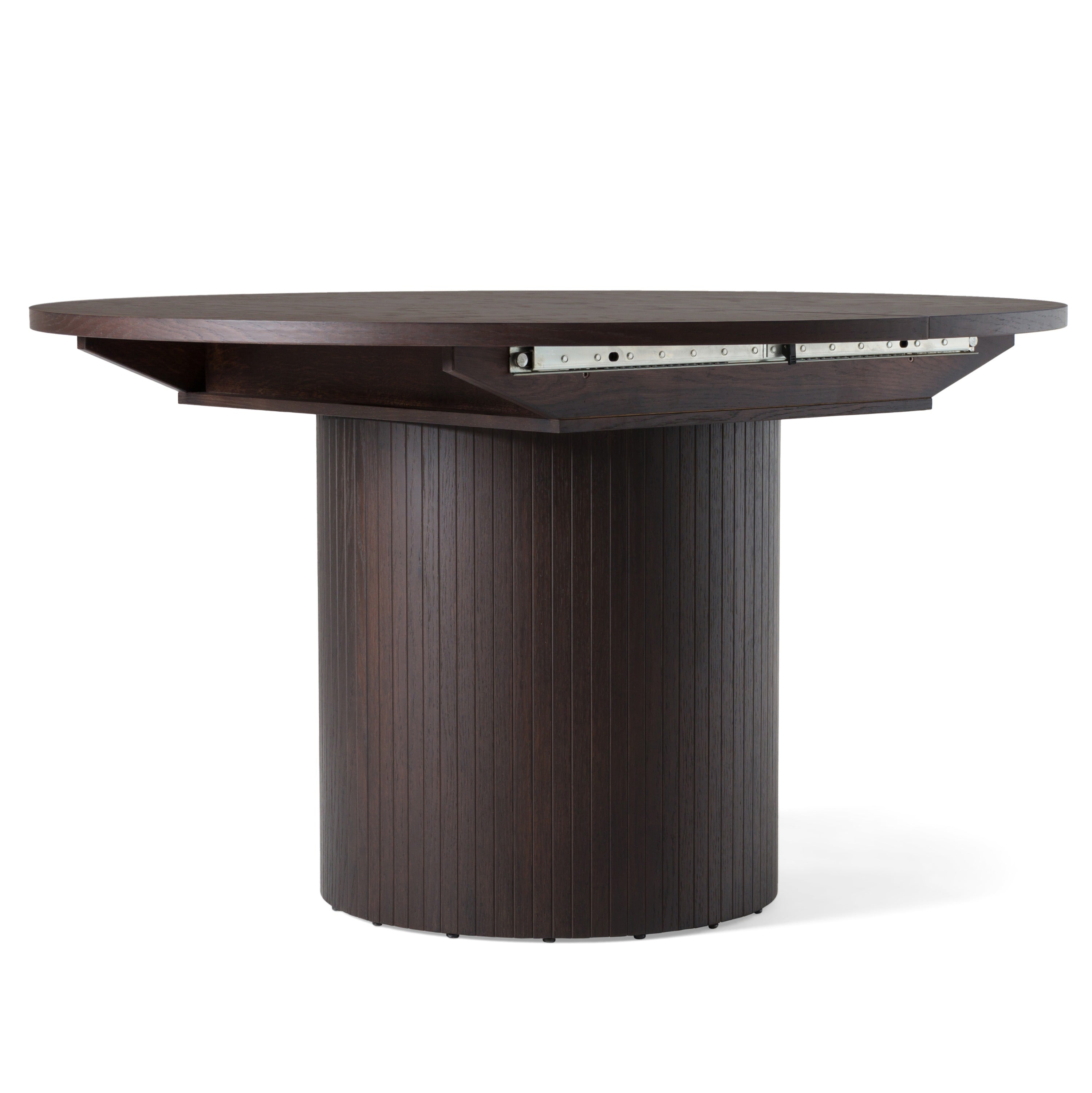Miami - Modern Brown Round Dining Table with Extension - image 2
