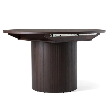 Miami - Modern Brown Round Dining Table with Extension - image 2