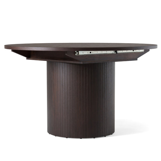 Miami - Modern Brown Round Dining Table with Extension - image 2