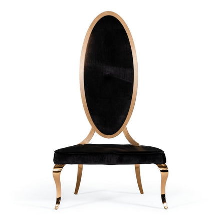 Mills - Modern Black Velvet Rosegold Dining Chair Set of 2 - image 5