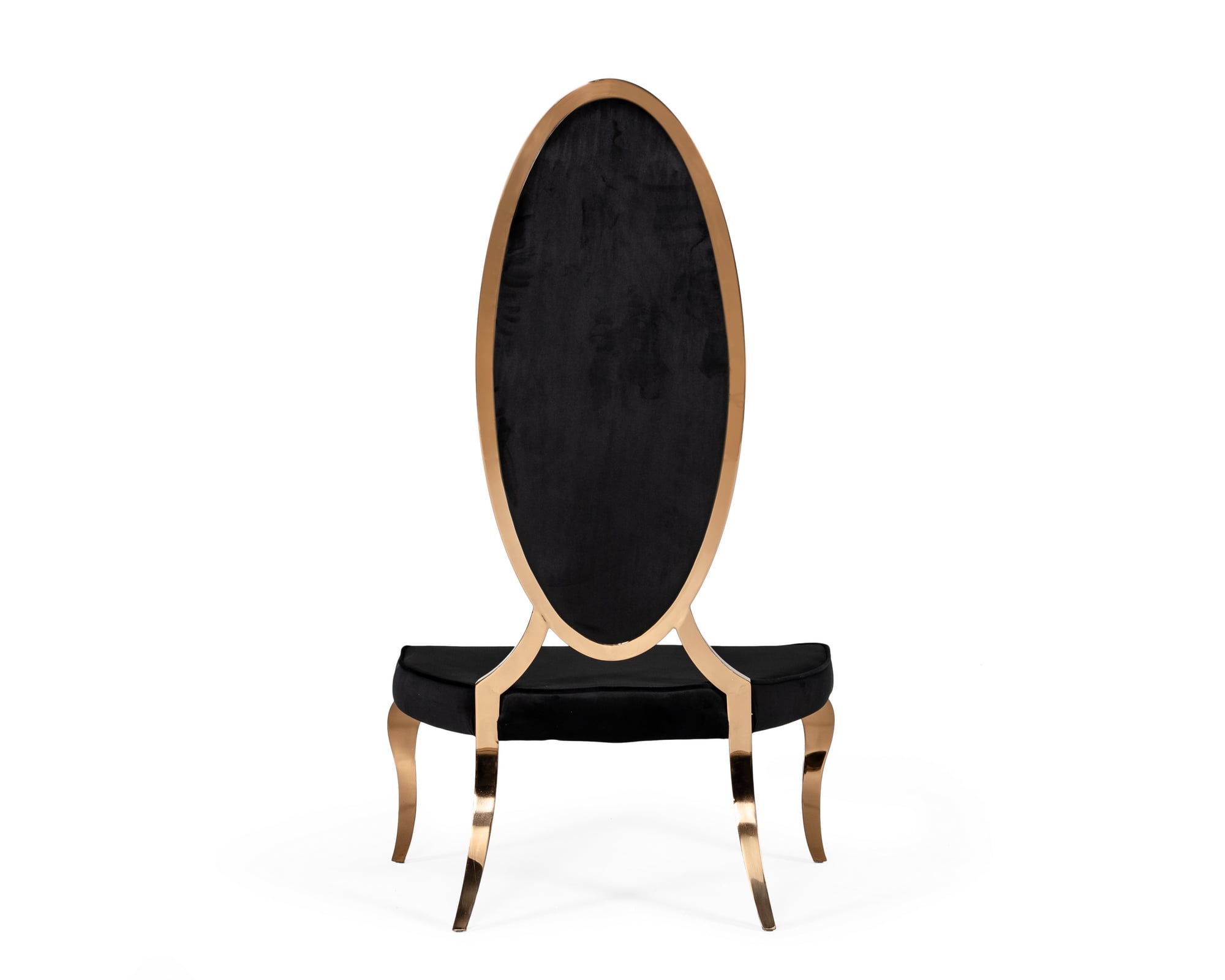 Mills - Modern Black Velvet Rosegold Dining Chair Set of 2 - image 4