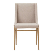 Mimi - Contemporary Beige + Brass Dining Chair (Set of 2) - image 5