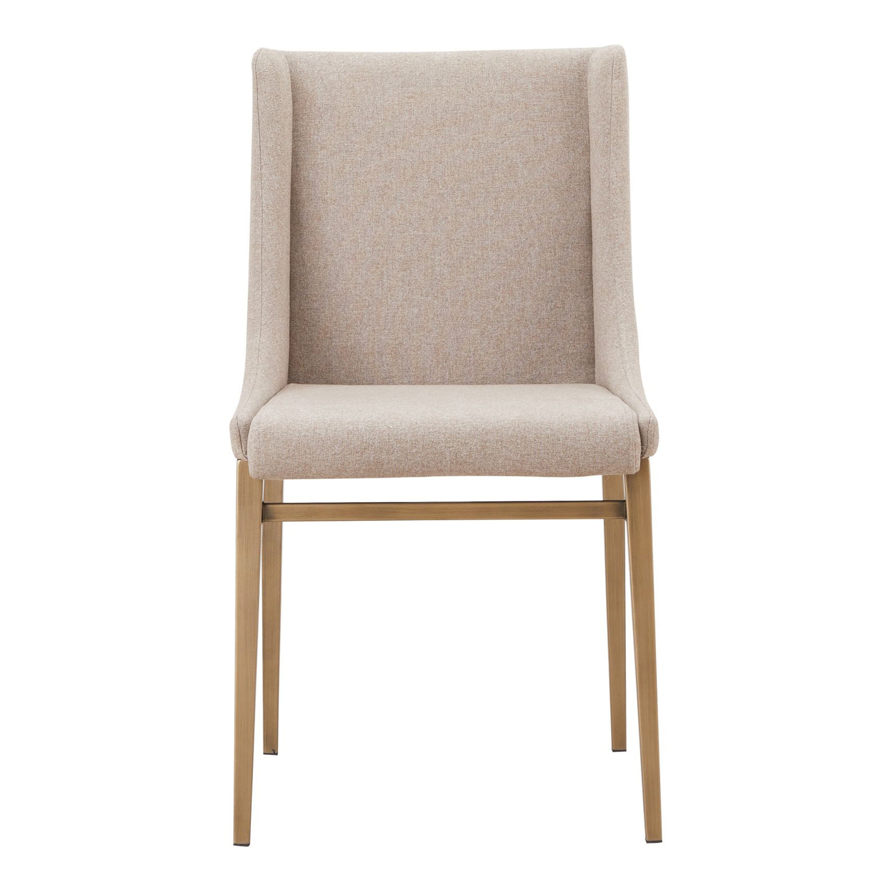 Mimi - Contemporary Beige + Brass Dining Chair (Set of 2) - image 5