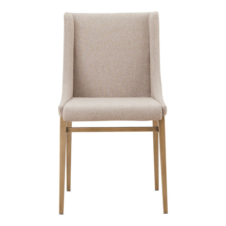 Mimi - Contemporary Beige + Brass Dining Chair (Set of 2) - image 5