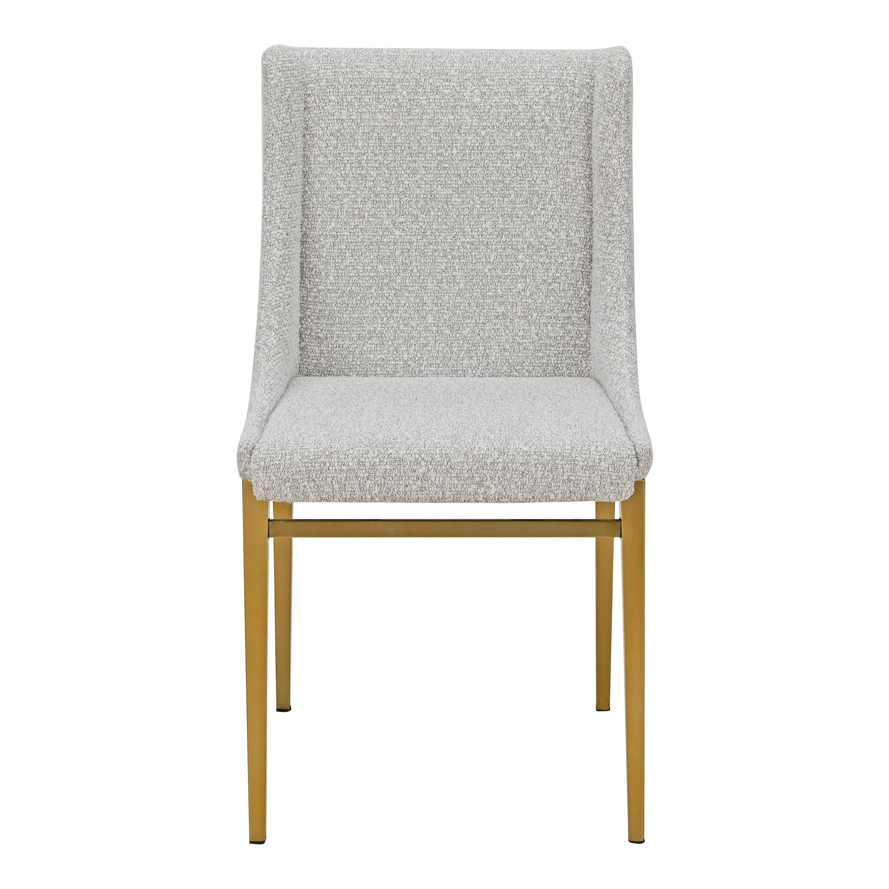 Mimi - Modern Light Grey Fabric + Antique Brass Dining Chair (Set of 2) - image 5