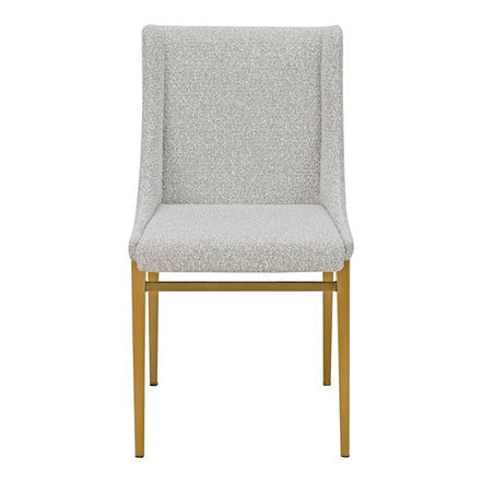 Mimi - Modern Light Grey Fabric + Antique Brass Dining Chair (Set of 2) - image 5