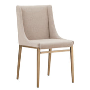 Mimi - Contemporary Beige + Brass Dining Chair (Set of 2) - image 4