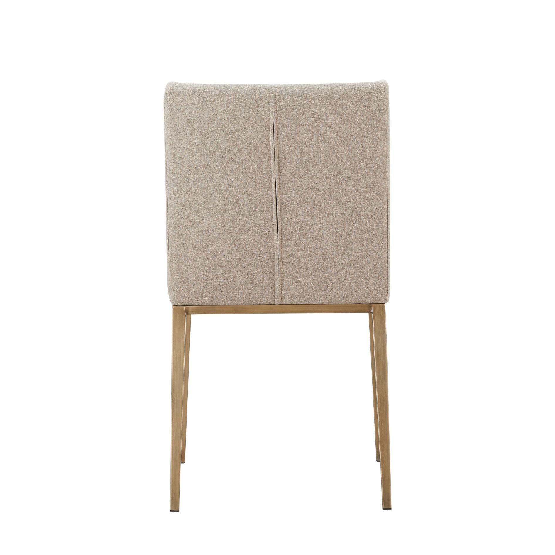 Mimi - Contemporary Beige + Brass Dining Chair (Set of 2) - image 2