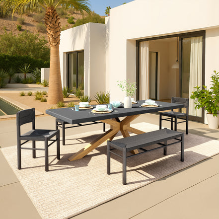 Suan Rectangular Dining Table Gray