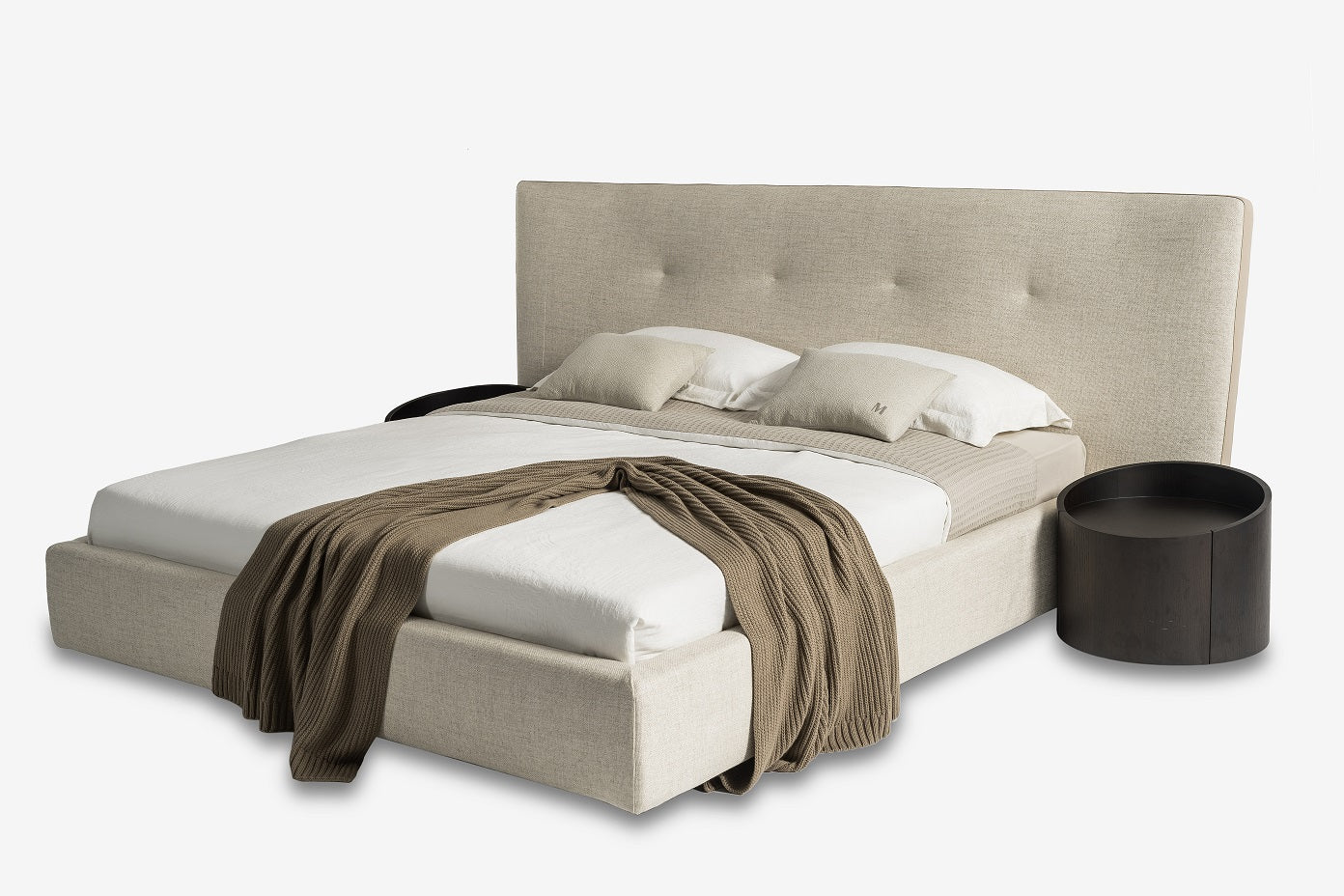 Brittany - Eastern King Modern Grey Fabric Bed - image 3