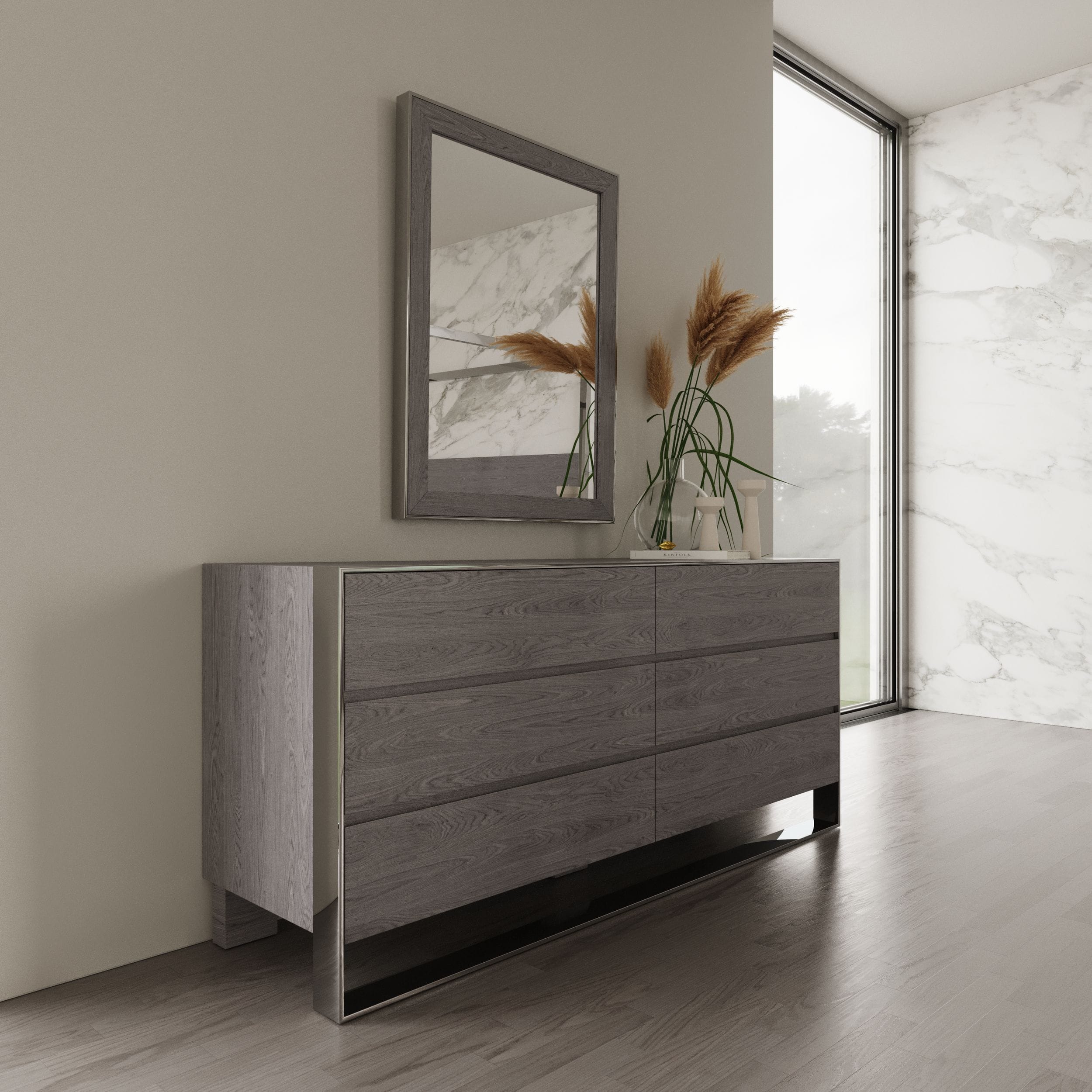 Arlene Modern Grey Elm Dresser - image 5
