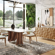 Killeen - Modern Gold + Walnut Buffet