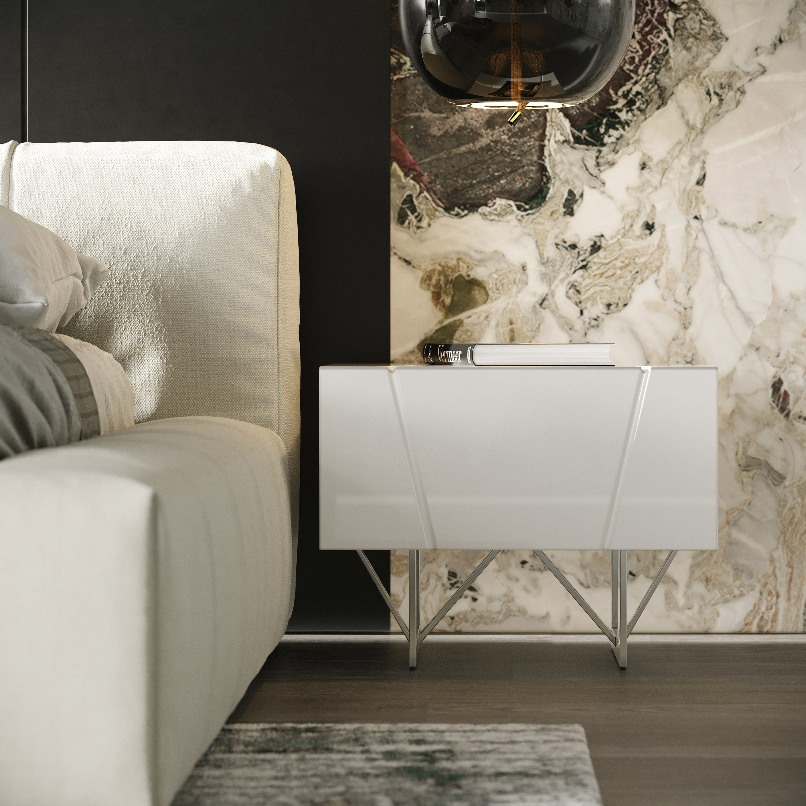 Chrysler Modern White Nightstand - image 4