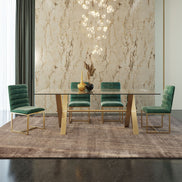 Dandy - Modern Golden & Glass Dining Table - image 2