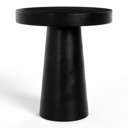 Desoto - Modern Black Concrete Round End Table - image 2