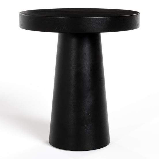 Desoto - Modern Black Concrete Round End Table - image 2