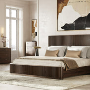 Fields - Modern Walnut Acacia Mirror - image 3