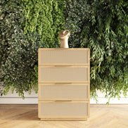 Gavin - Modern Natural Ash + Rattan Chest