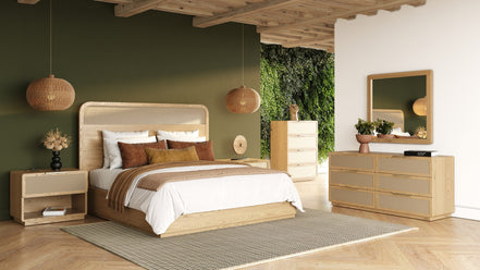 Gavin - Modern Natural Ash + Rattan Chest - image 2