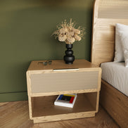 Gavin - Modern Natural Ash + Rattan Nightstand - image 4