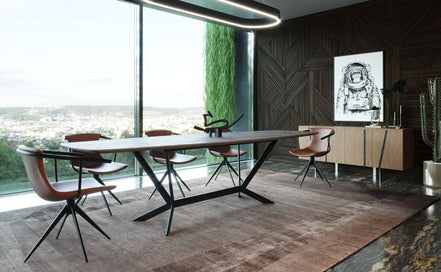 Herzog - Modern Grey Ceramic Dining Table - image 4