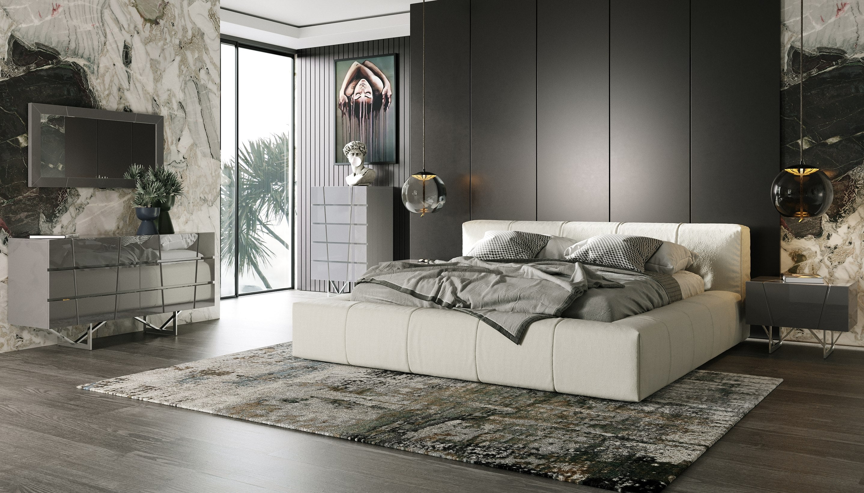 Chrysler Modern Grey Nightstand - image 4