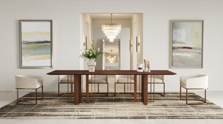 Livia - Modern Wenge & Gold Stainless Steel Dining Table - image 5