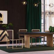 Perret - Glam Black Ash & Brushed Brass Modern Buffet - image 5