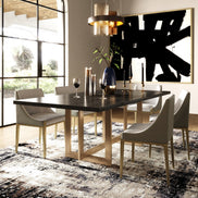 Fairview - Modern Grey & Brass Dining Chair