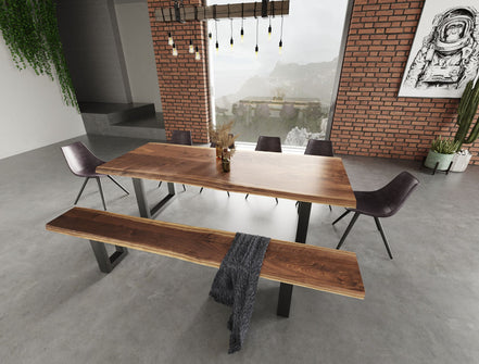 Taylor Modern Live Edge Wood Small 79" Dining Bench - image 5