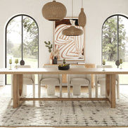 Walz - Modern Natural Oak Rectangular Dining Table - image 4