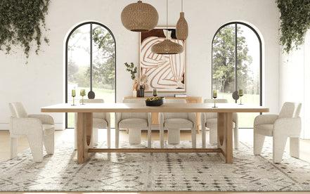 Walz - Modern Natural Oak Rectangular Dining Table - image 4