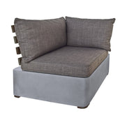 Garza Outdoor Concrete & Teak 2-Piece Corner Set - image 2